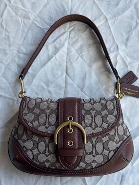 Coach Soho Brown Monogram Handbag